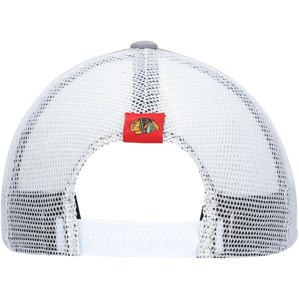 NHL Chicago Blackhawks adidas Locker Room Foam Trucker Snapback Hat - Gray/White