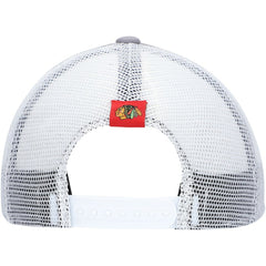 NHL Chicago Blackhawks adidas Locker Room Foam Trucker Snapback Hat - Gray/White