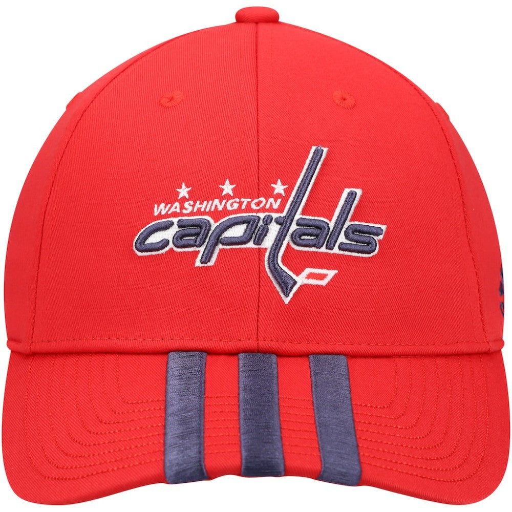 NHL Washington Capitals adidas Locker Room Three Stripe Adjustable Hat - Red