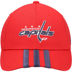 NHL Washington Capitals adidas Locker Room Three Stripe Adjustable Hat - Red