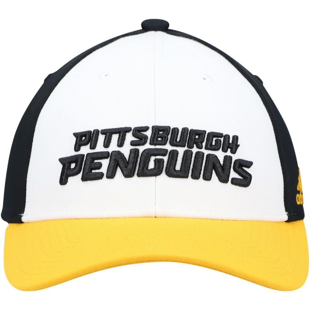 NHL Pittsburgh Penguins adidas Locker Room Adjustable Hat - White
