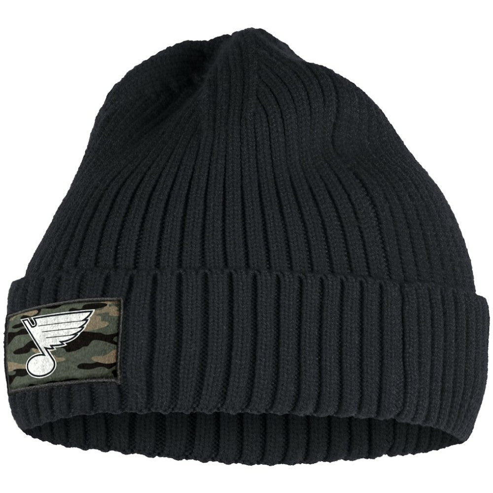 NHL St. Louis Blues adidas Military Appreciation Cuffed Knit Hat - Black