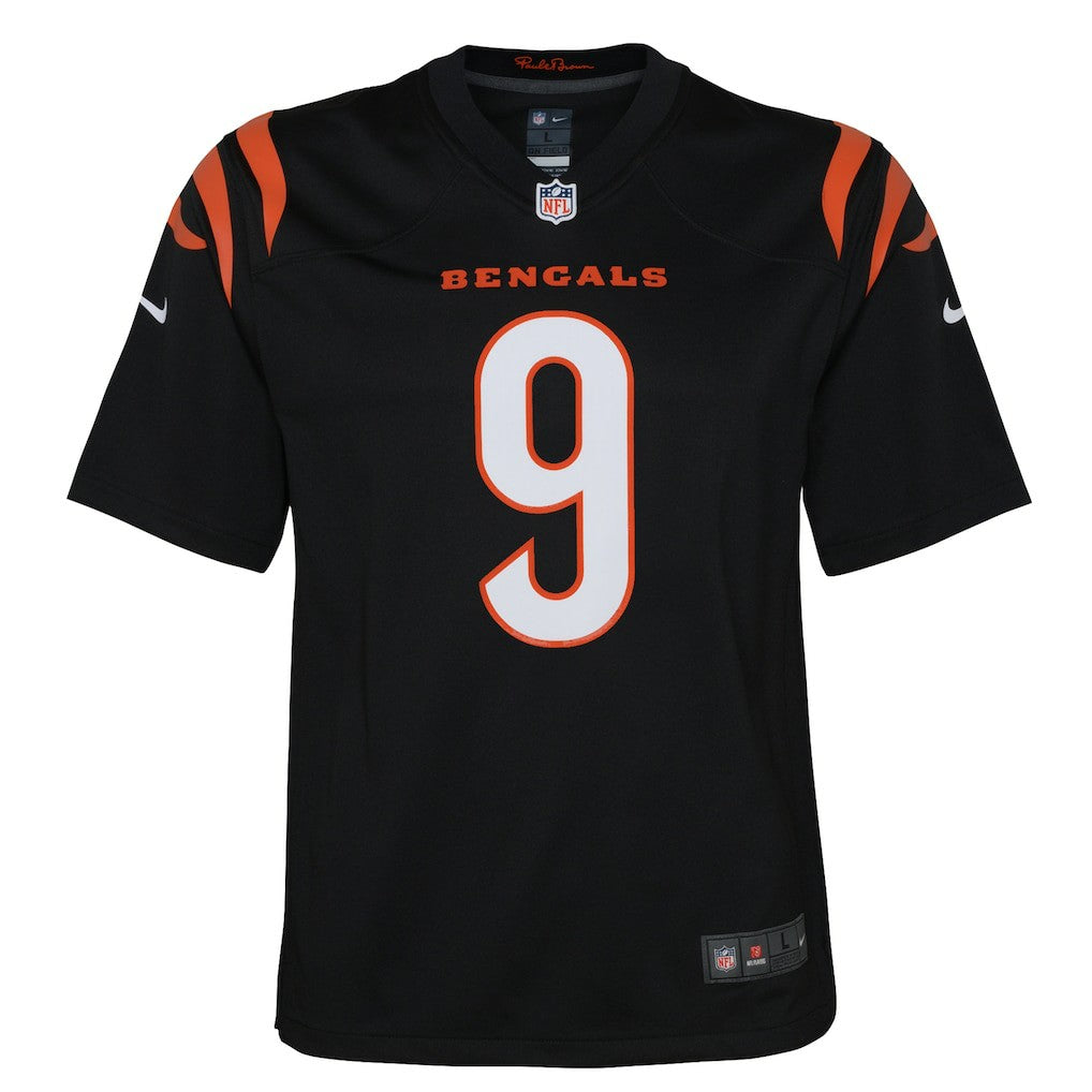 Joe Burrow Cincinnati Bengals Youth Game Jersey Black