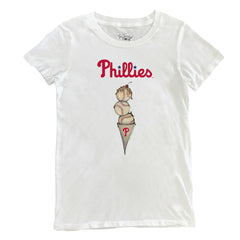 Philadelphia Phillies Tiny Turnip Women's Triple Scoop T-Shirt - White T-shirts