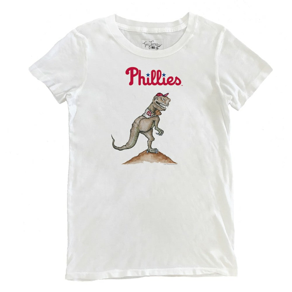 Philadelphia Phillies Tiny Turnip Women's TT Rex T-Shirt - White T-shirts