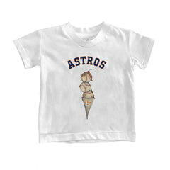 Houston Astros Tiny Turnip Youth Triple Scoop T-Shirt - White T-shirts