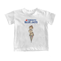 Toronto Blue Jays Tiny Turnip Youth Triple Scoop T-Shirt - White T-shirts