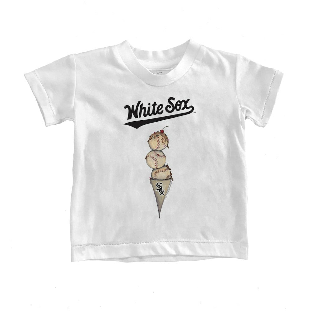 Chicago White Sox Tiny Turnip Youth Triple Scoop T-Shirt - White T-shirts
