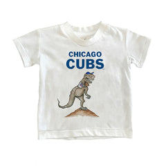 Chicago Cubs Tiny Turnip Youth TT Rex T-Shirt - White T-shirts