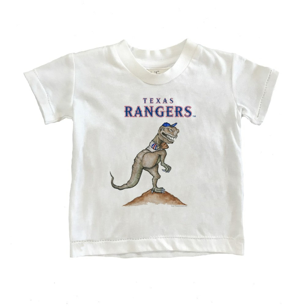 Texas Rangers Tiny Turnip Youth TT Rex T-Shirt - White T-shirts
