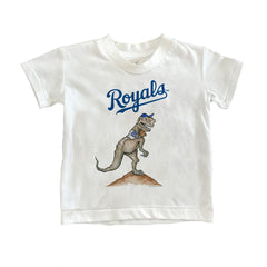 Kansas City Royals Tiny Turnip Youth TT Rex T-Shirt - White T-shirts