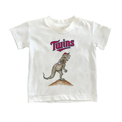 Minnesota Twins Tiny Turnip Youth TT Rex T-Shirt - White T-shirts