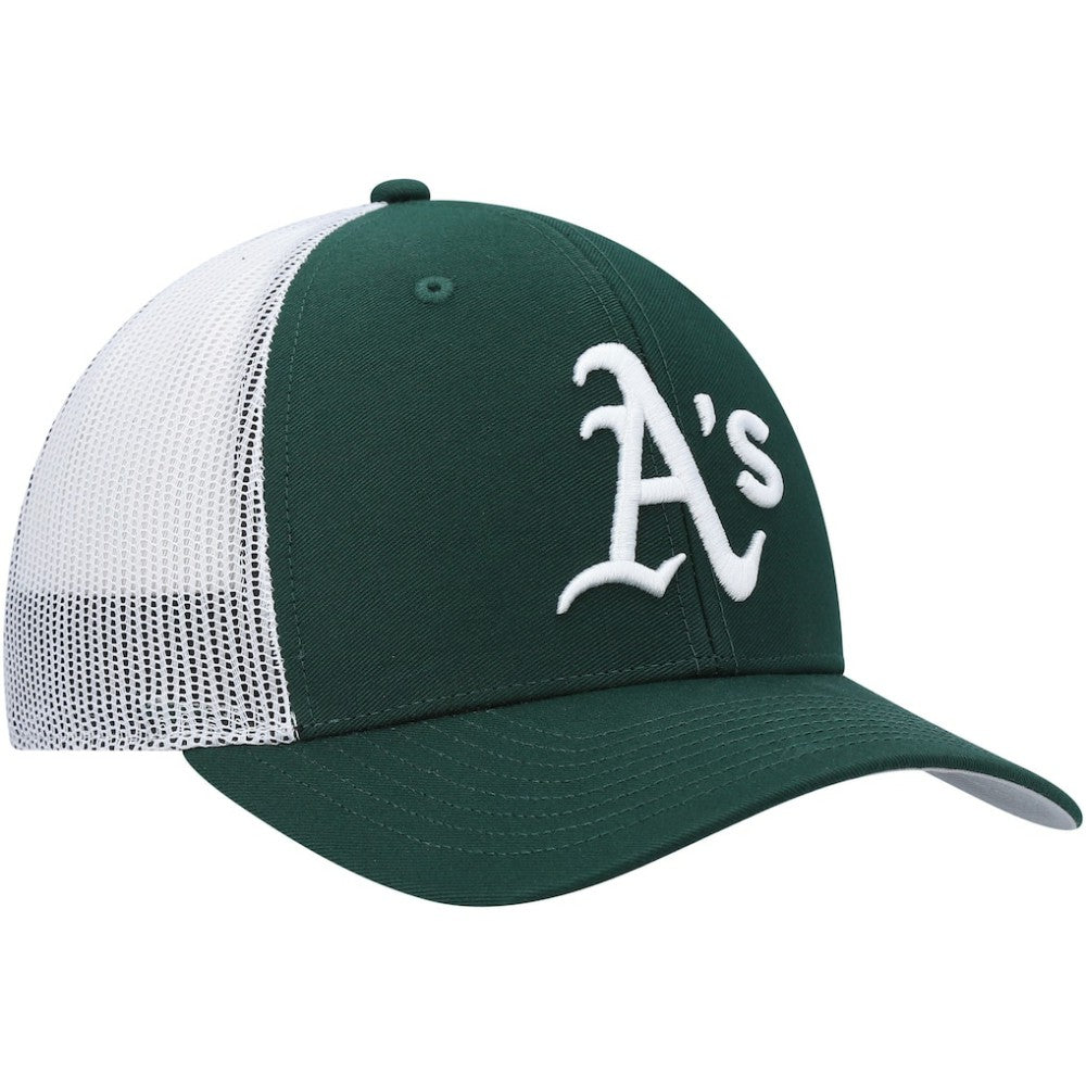 Athletics '47 Primary Logo Trucker Snapback Hat - Green/White Hats
