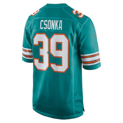 Larry Csonka Miami Dolphins Retired Player Jersey Aqua