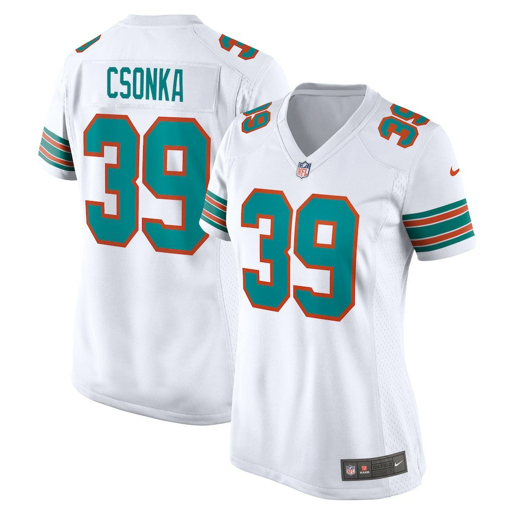 Larry Csonka Miami Dolphins Retired Player Jersey White