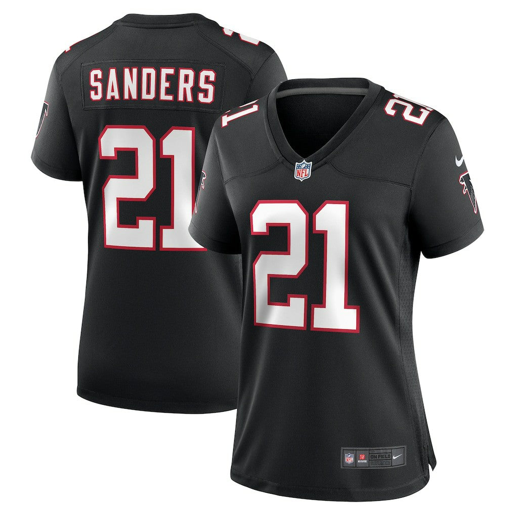 Deion Sanders Atlanta Falcons Women's Alternate Retired Player Game Jersey Black