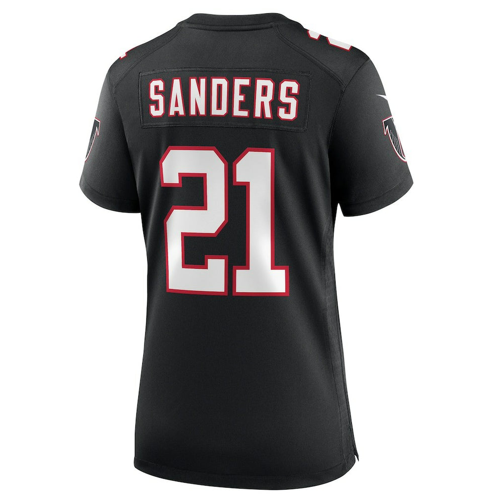 Deion Sanders Atlanta Falcons Women's Alternate Retired Player Game Jersey Black