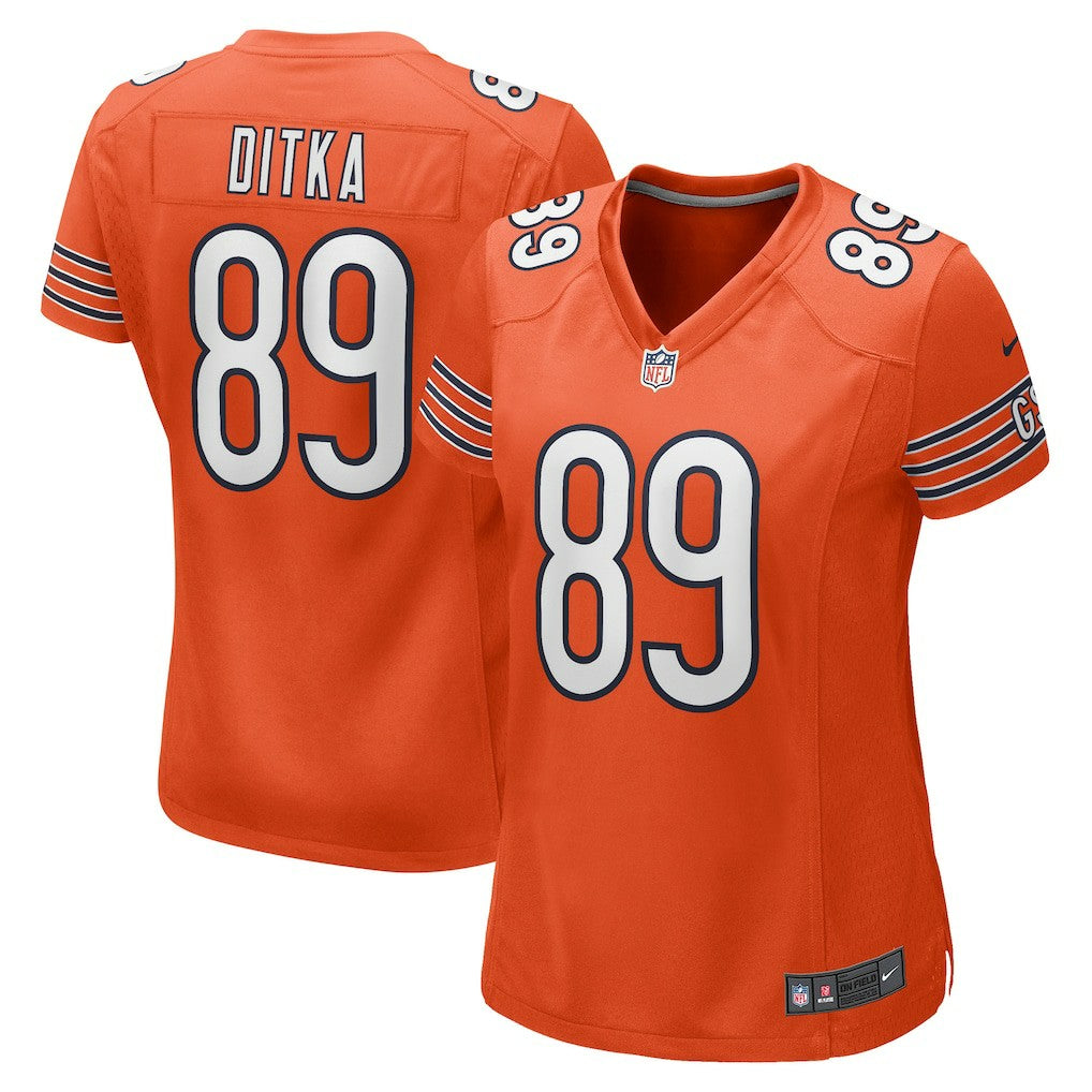 Mike Ditka Chicago Bears Women's Retired Player Jersey Orange