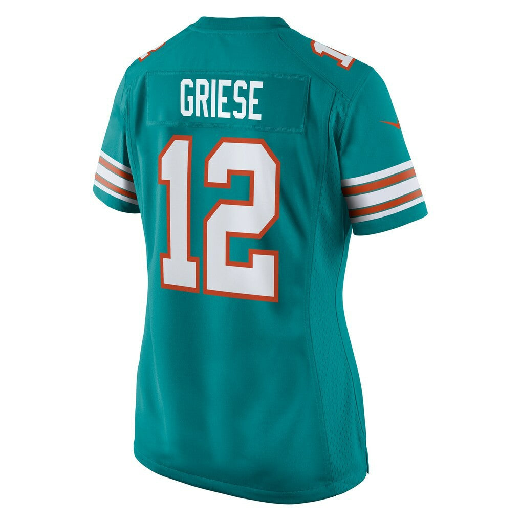 Bob Griese Miami Dolphins Women's Retired Player Jersey Aqua