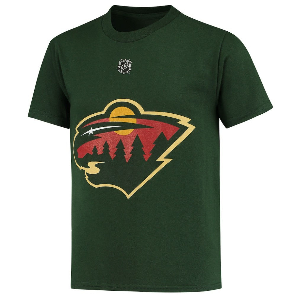 NHL Kirill Kaprizov Minnesota Wild Youth Player Name & Number T-Shirt - Green