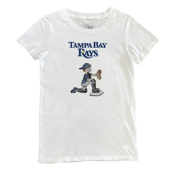 Tampa Bay Rays Tiny Turnip Women's Caleb the Catcher T-Shirt - White T-shirts