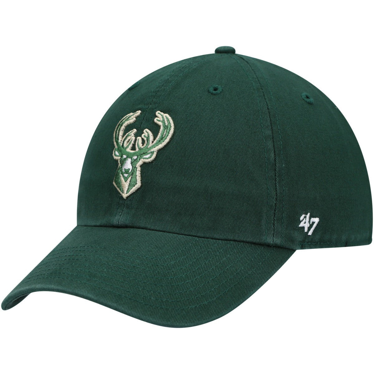 Milwaukee Bucks '47 Core Logo Clean Up Adjustable Hat Hunter Green