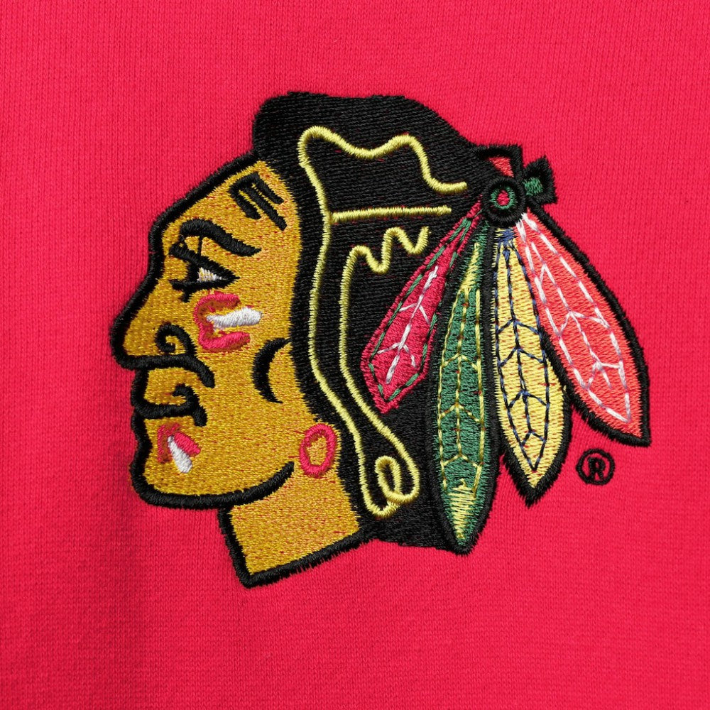 NHL Chicago Blackhawks Starter Playoffs Color Block Full-Zip Hoodie - Red/Black