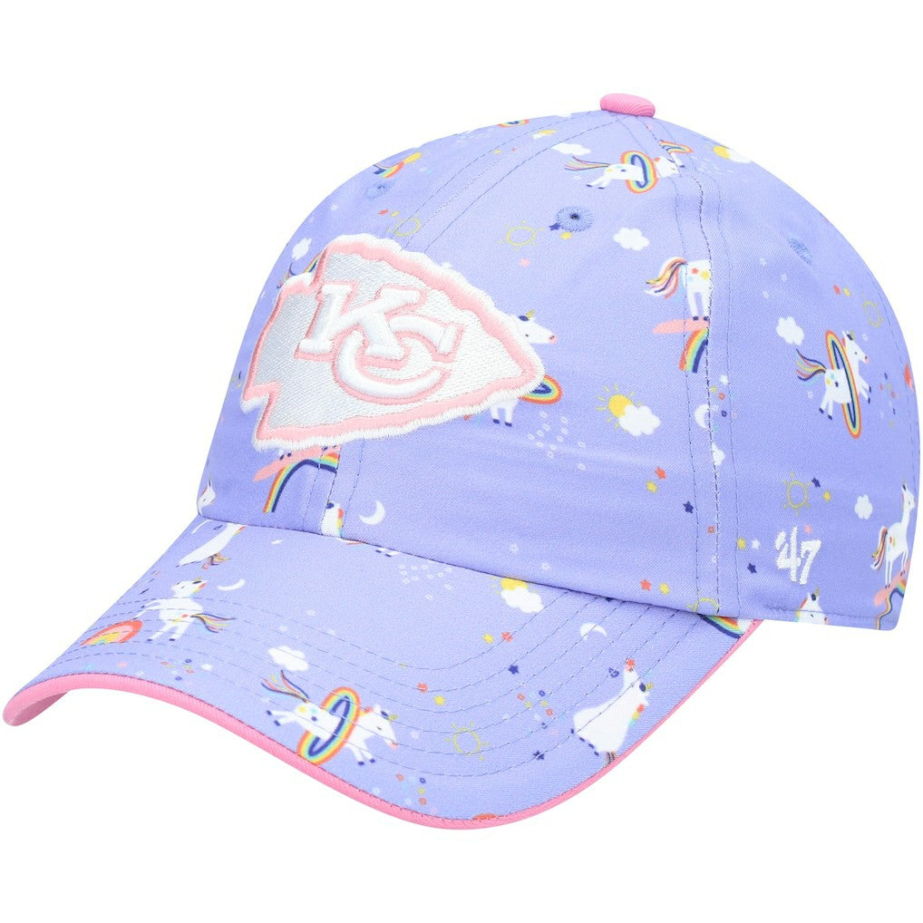 Kansas City Chiefs '47 Girls Preschool Unicorn Clean Up Adjustable Hat Purple