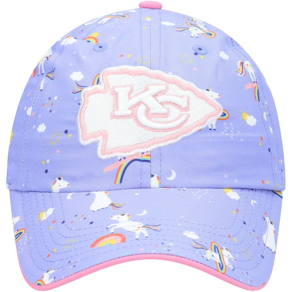 Kansas City Chiefs '47 Girls Preschool Unicorn Clean Up Adjustable Hat Purple
