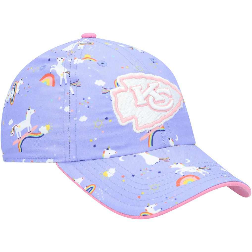 Kansas City Chiefs '47 Girls Preschool Unicorn Clean Up Adjustable Hat Purple