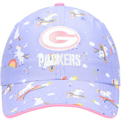 Green Bay Packers '47 Girls Preschool Unicorn Clean Up Adjustable Hat Purple
