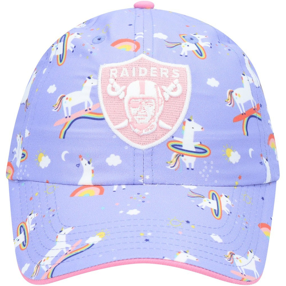 Las Vegas Raiders '47 Girls Preschool Unicorn Clean Up Adjustable Hat Purple