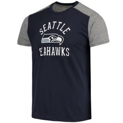 Seattle Seahawks Majestic Threads Field Goal Slub T-Shirt College Navy/Gray