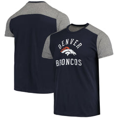 Denver Broncos Majestic Threads Field Goal Slub T-Shirt Navy/Gray