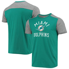 Miami Dolphins Majestic Threads Field Goal Slub T-Shirt Aqua/Gray
