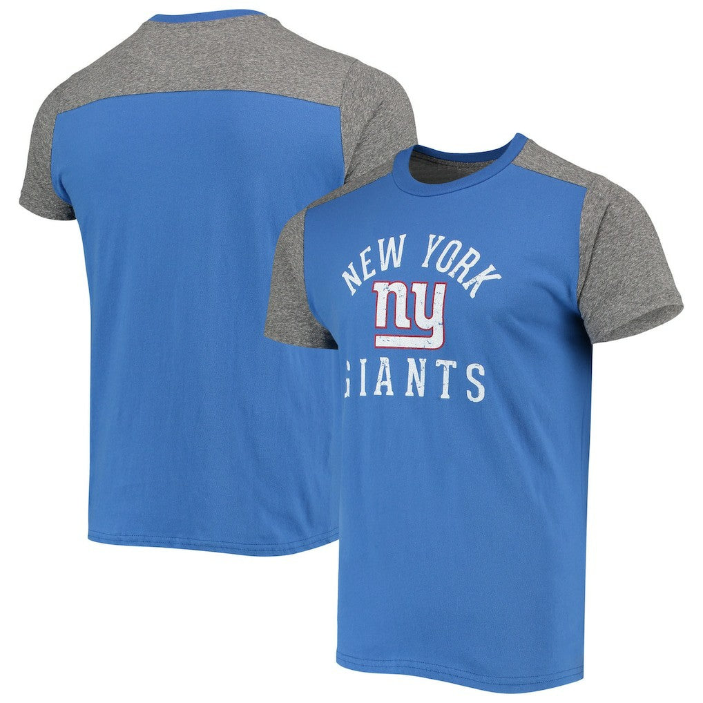 New York Giants Majestic Threads Field Goal Slub T-Shirt Royal/Gray