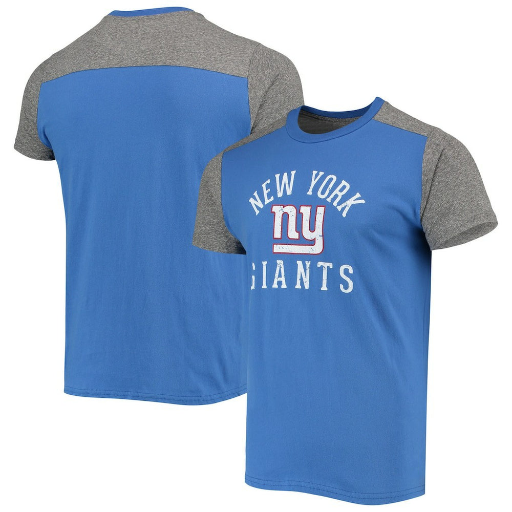 New York Giants Majestic Threads Field Goal Slub T-Shirt Royal/Gray
