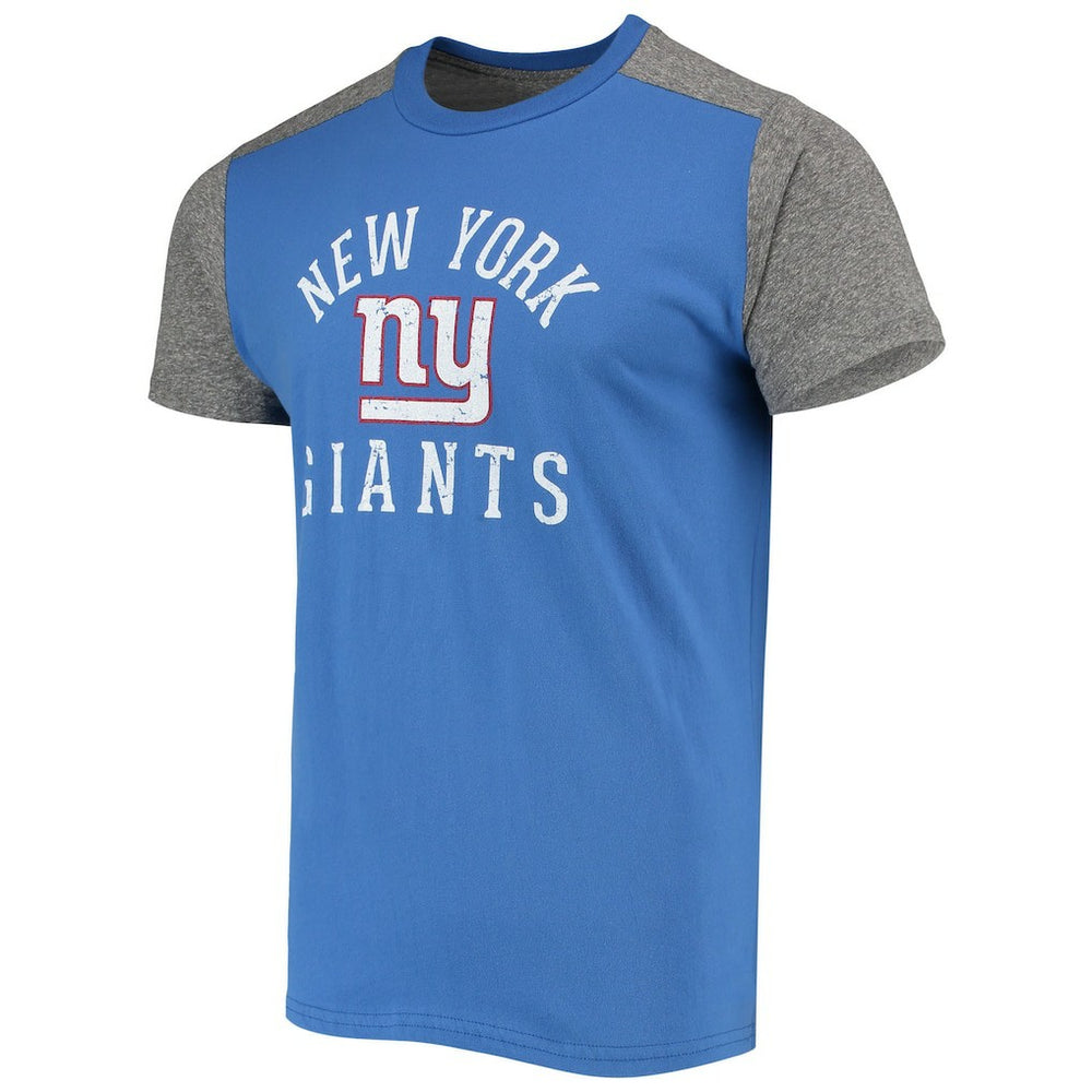 New York Giants Majestic Threads Field Goal Slub T-Shirt Royal/Gray