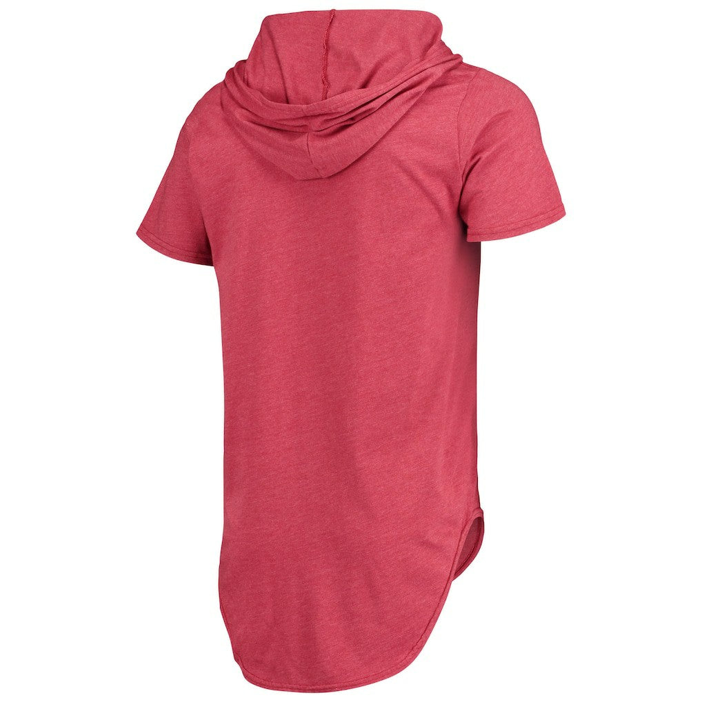 Arizona Cardinals Majestic Threads Primary Logo Tri-Blend Hoodie T-Shirt Cardinal