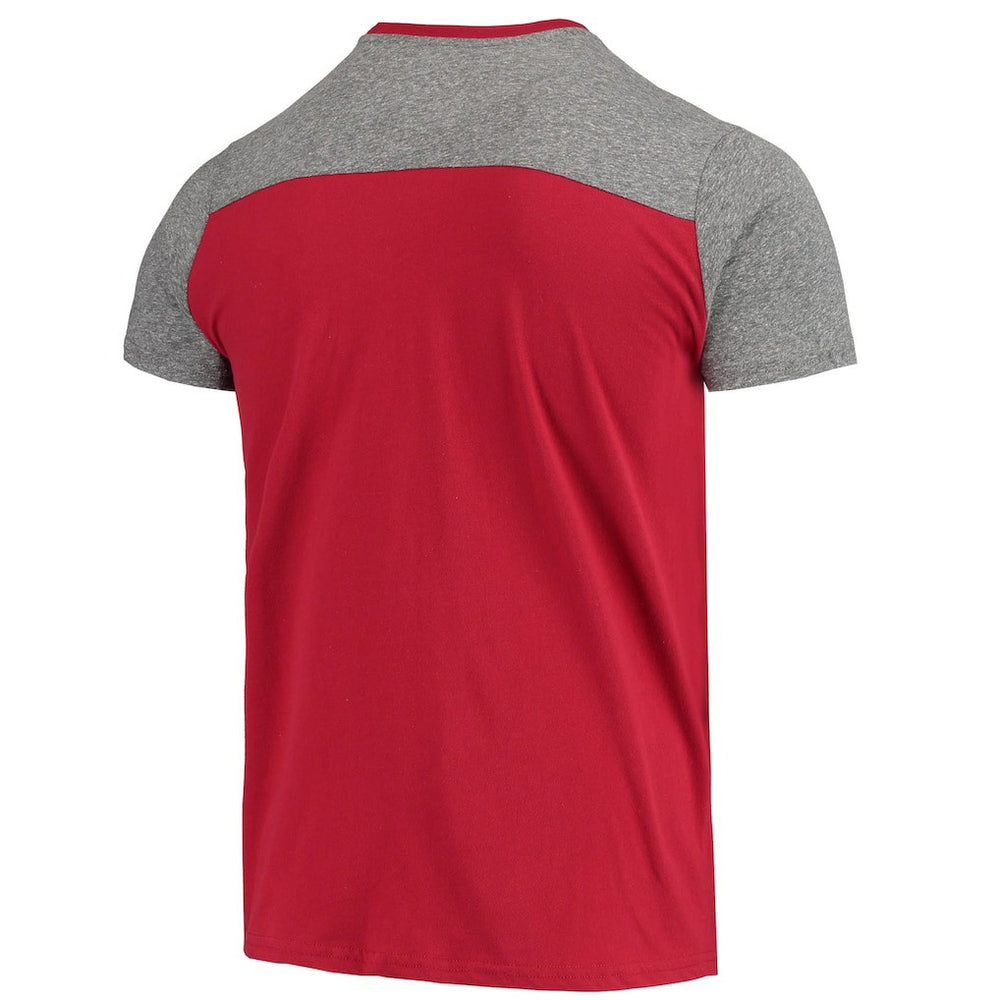 San Francisco 49ers Majestic Threads Gridiron Classics Field Goal Slub T-Shirt Scarlet/Heathered Gray