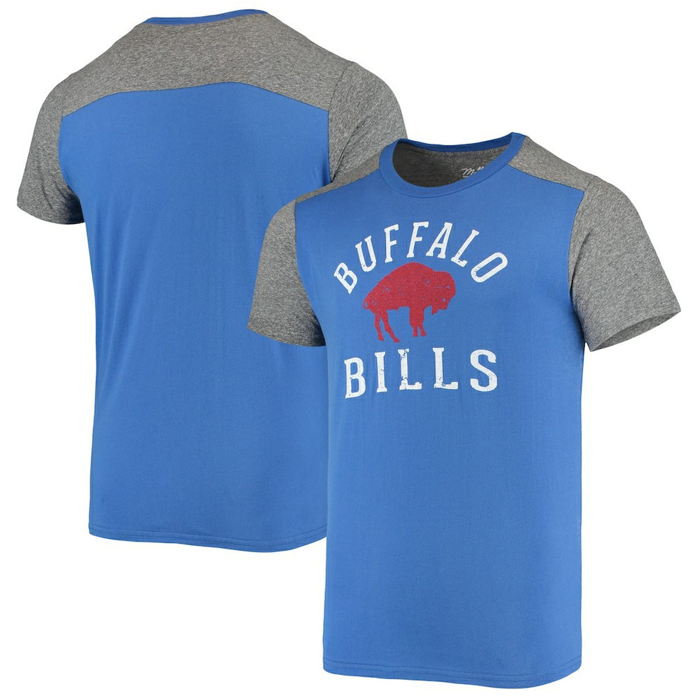 Buffalo Bills Majestic Threads Gridiron Classics Field Goal Slub T-Shirt Royal/Heathered Gray