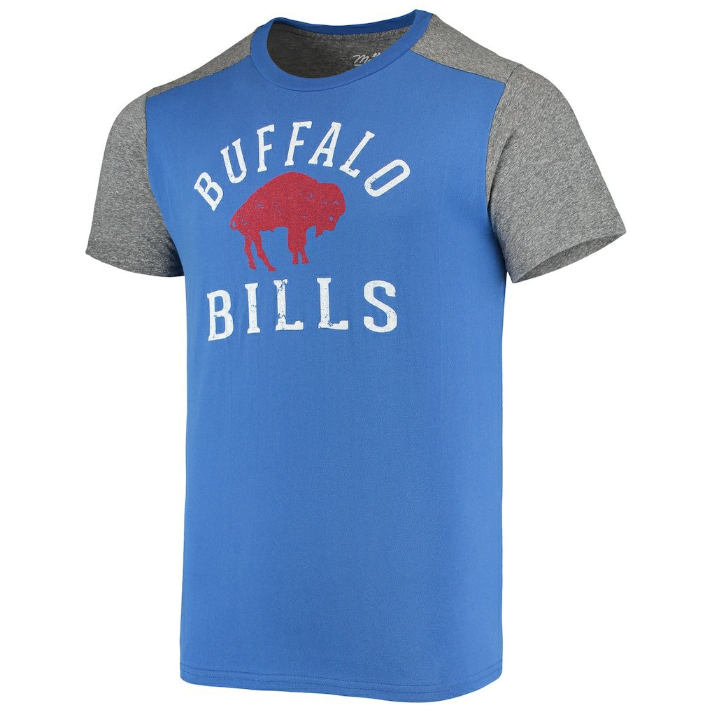 Buffalo Bills Majestic Threads Gridiron Classics Field Goal Slub T-Shirt Royal/Heathered Gray