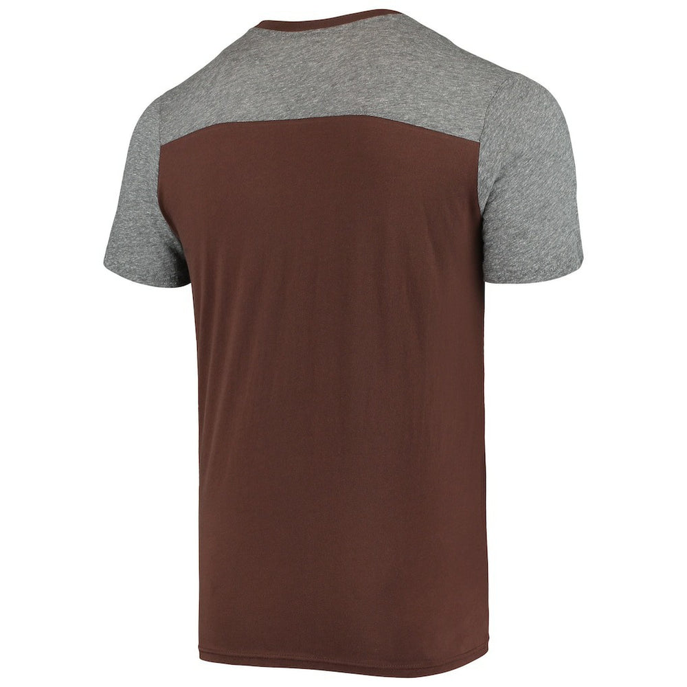 Cleveland Browns Majestic Threads Brownie The Elf Gridiron Classics Field Goal Slub T-Shirt Brown/Heathered Gray
