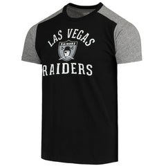 Las Vegas Raiders Majestic Threads Gridiron Classics Field Goal Slub T-Shirt Black/Heathered Gray