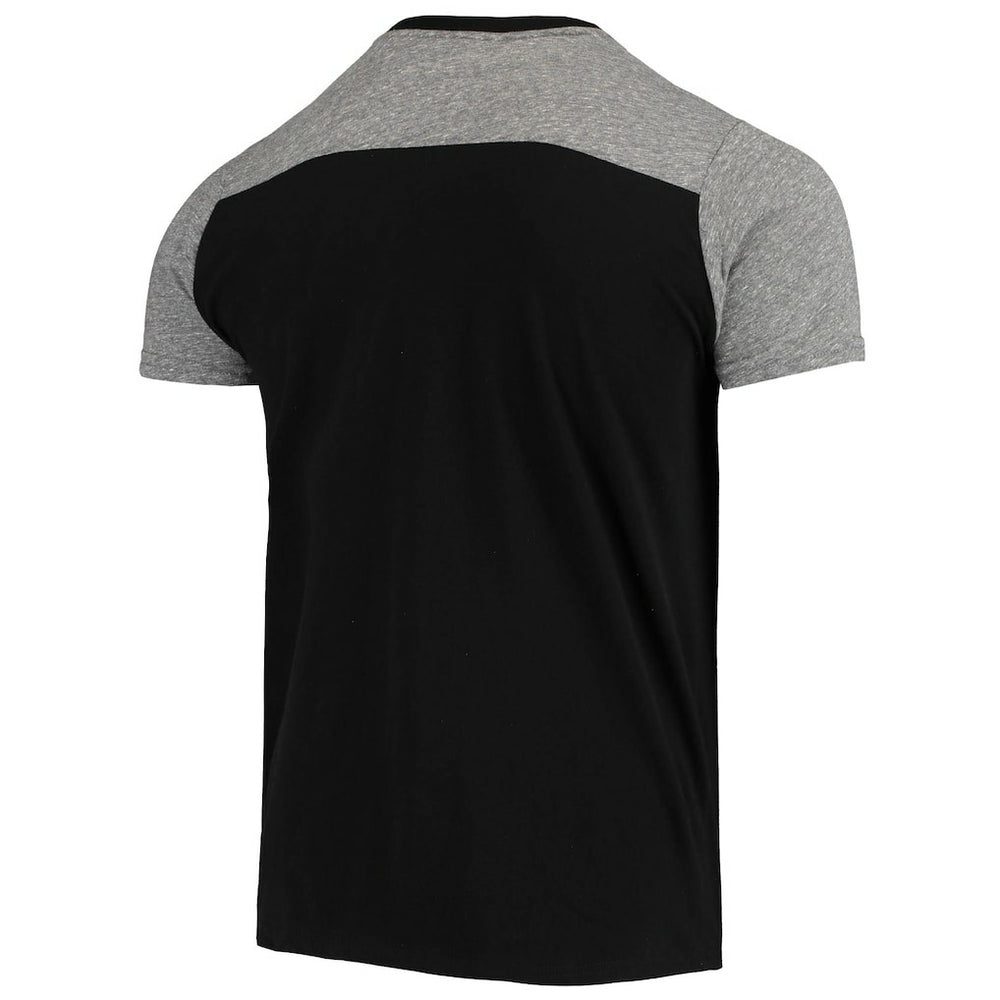 Las Vegas Raiders Majestic Threads Gridiron Classics Field Goal Slub T-Shirt Black/Heathered Gray