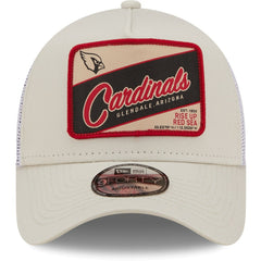 Arizona Cardinals New Era Happy Camper A-Frame Trucker 9FORTY Snapback Hat Khaki/White