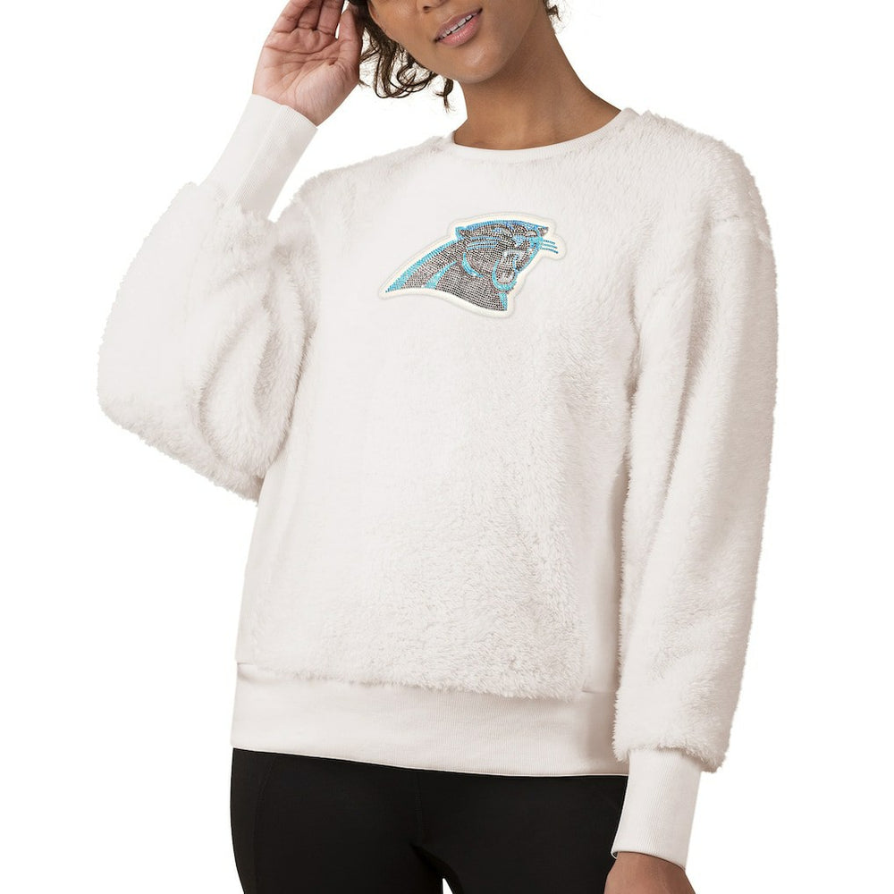 Carolina Panthers Touch Women's Milestone Tracker Pullover Sweatshirt White