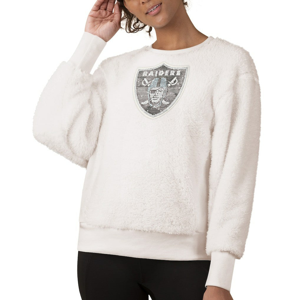 Las Vegas Raiders Touch Women's Milestone Tracker Pullover Sweatshirt White