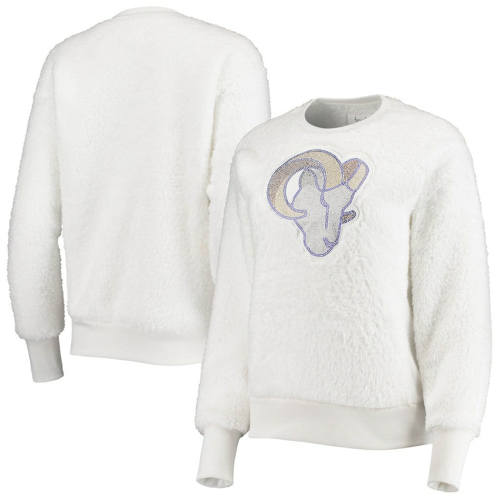 Los Angeles Rams Touch Women's Milestone Tracker Pullover Sweatshirt White