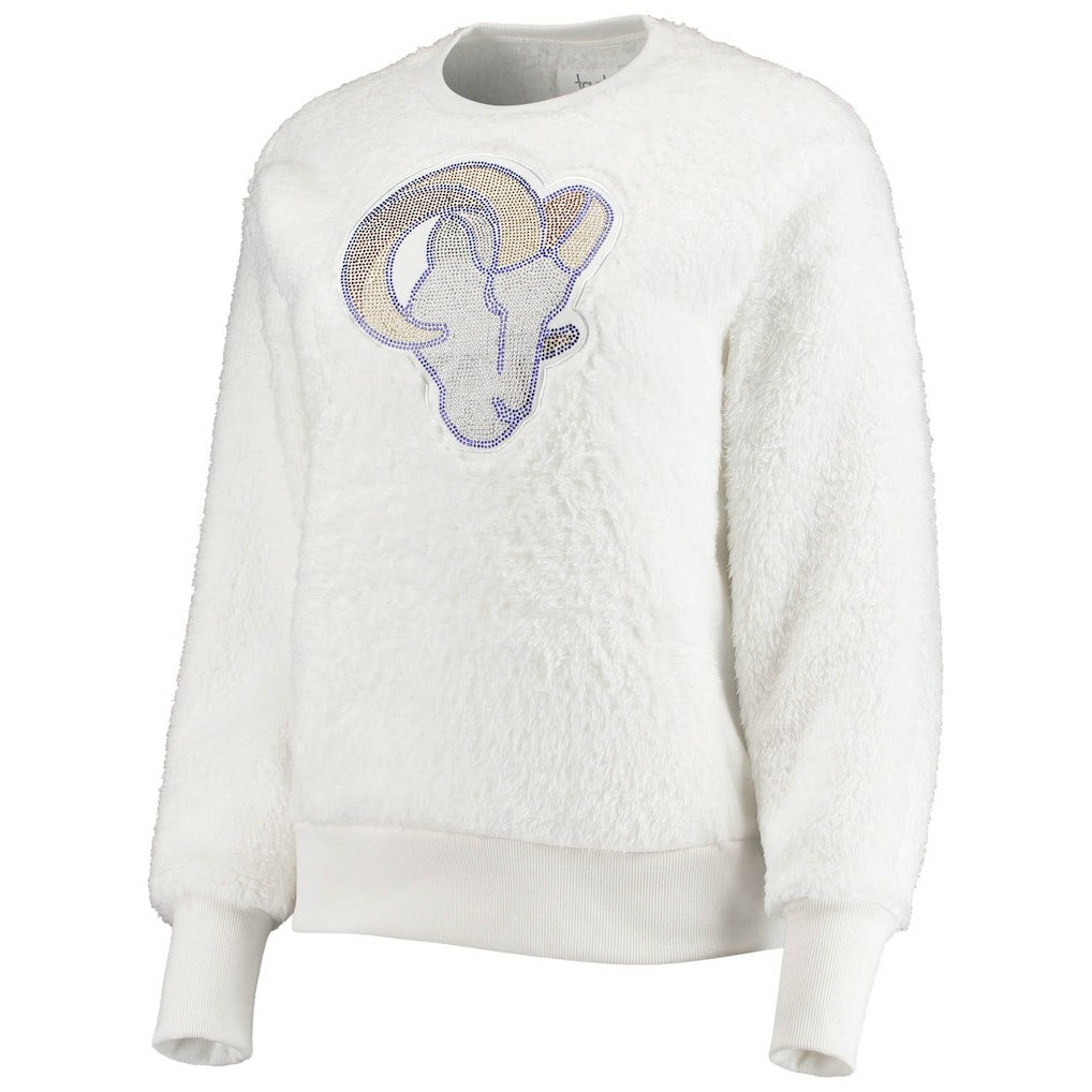 Los Angeles Rams Touch Women's Milestone Tracker Pullover Sweatshirt White